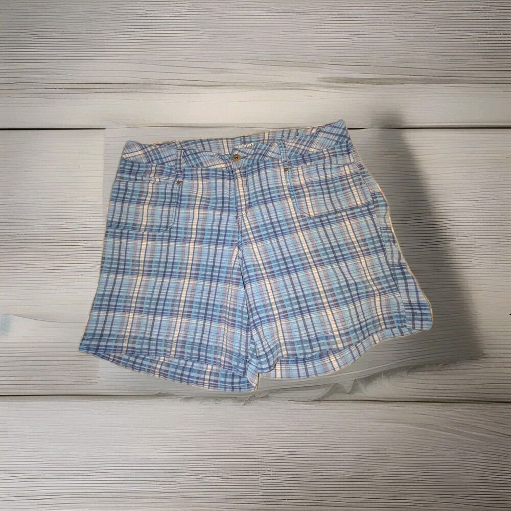 Lane Bryant Shorts Women's Size 16 Blue Plaid Preppy